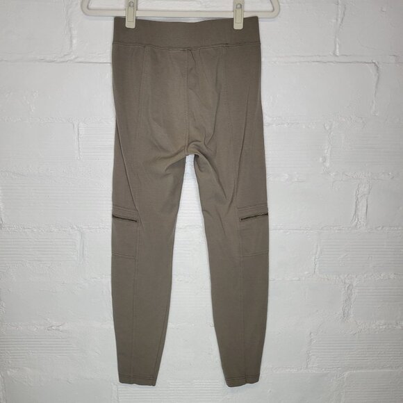 Soft Surroundings Women's Small Cargo Pants Leggings Green Pull On - Picture 2 of 7